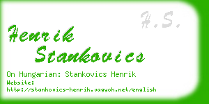 henrik stankovics business card